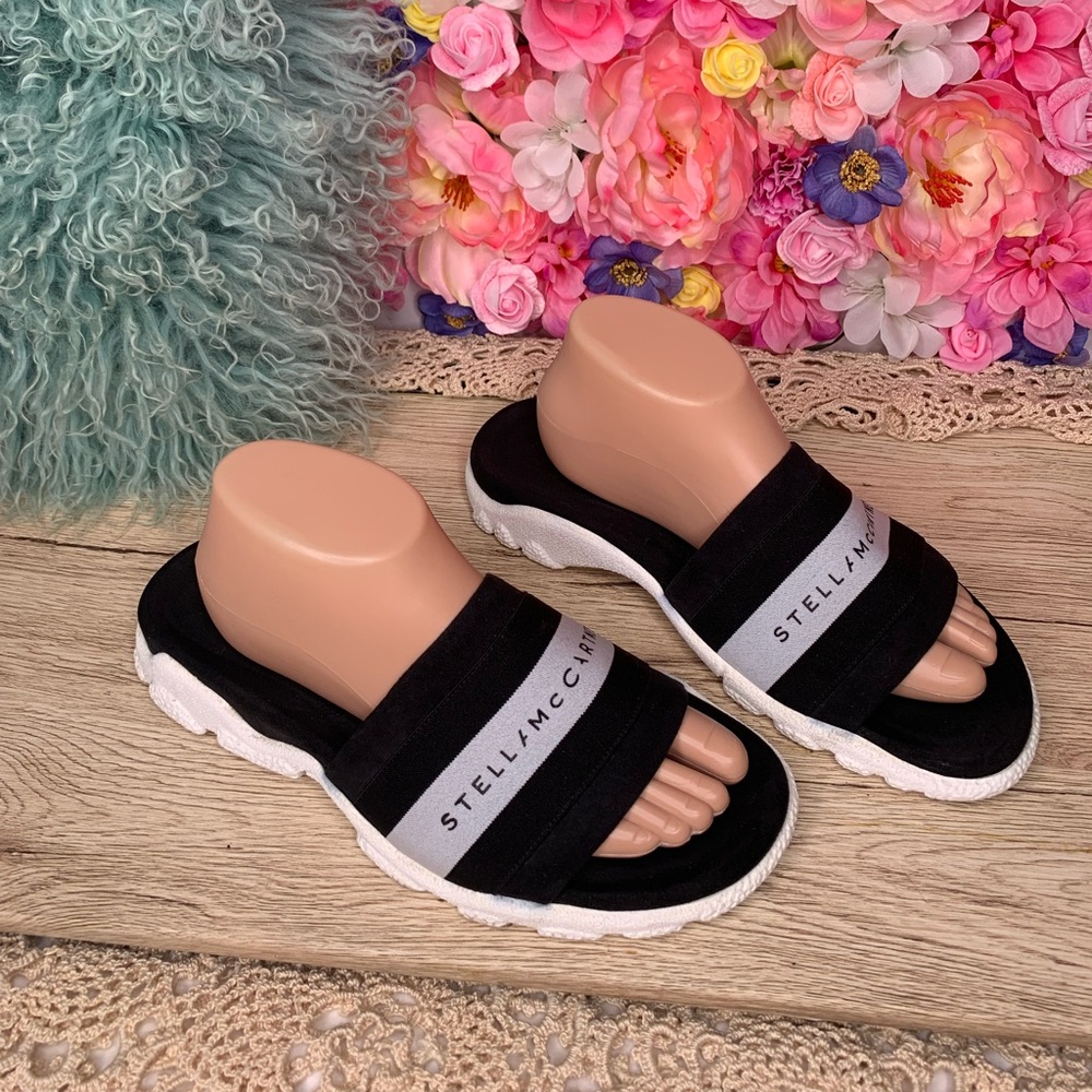Stella McCartney Black and White Slippers